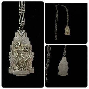 Swimming Medal from 40s Sterling with Eagle Design